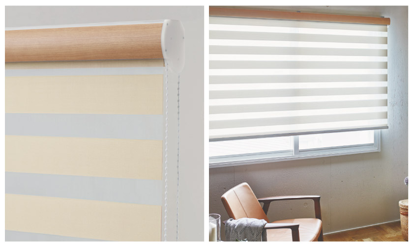 新品ロールスクリーン　ホワイト　調光 ゼブラ 遮光 アイスホワイト 調光ロールスクリーン