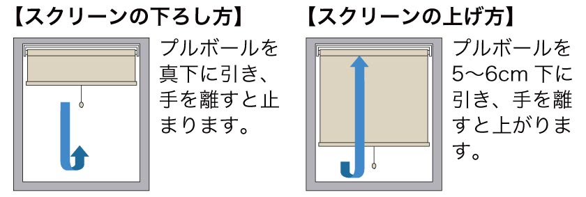 コレクション ロールスクリーン つなぎ方