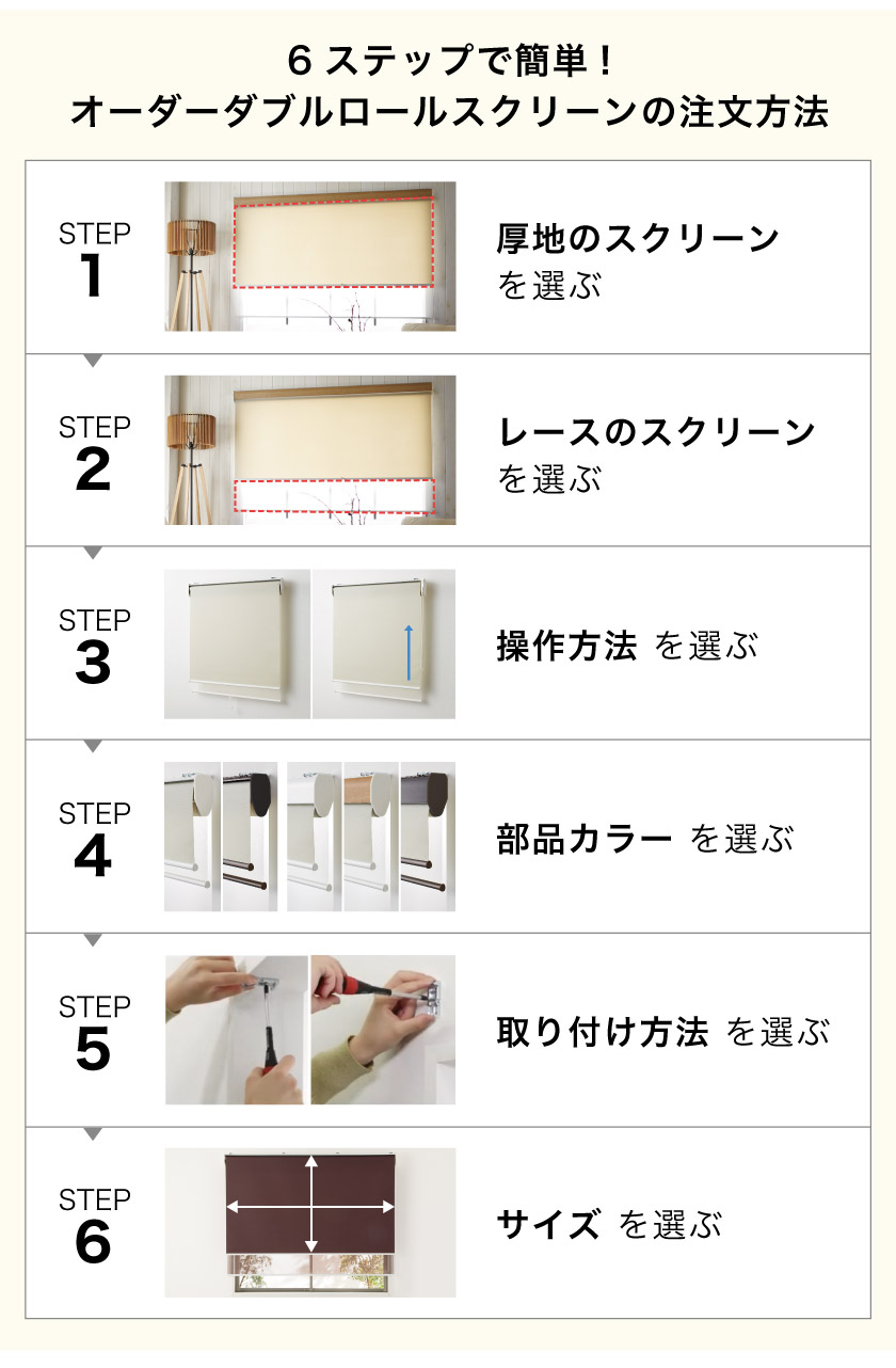ダブルロールスクリーン（厚地＆レースが1台になったロールスクリーン