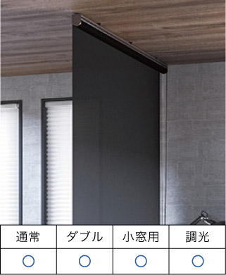 ロールスクリーンの天井直付け